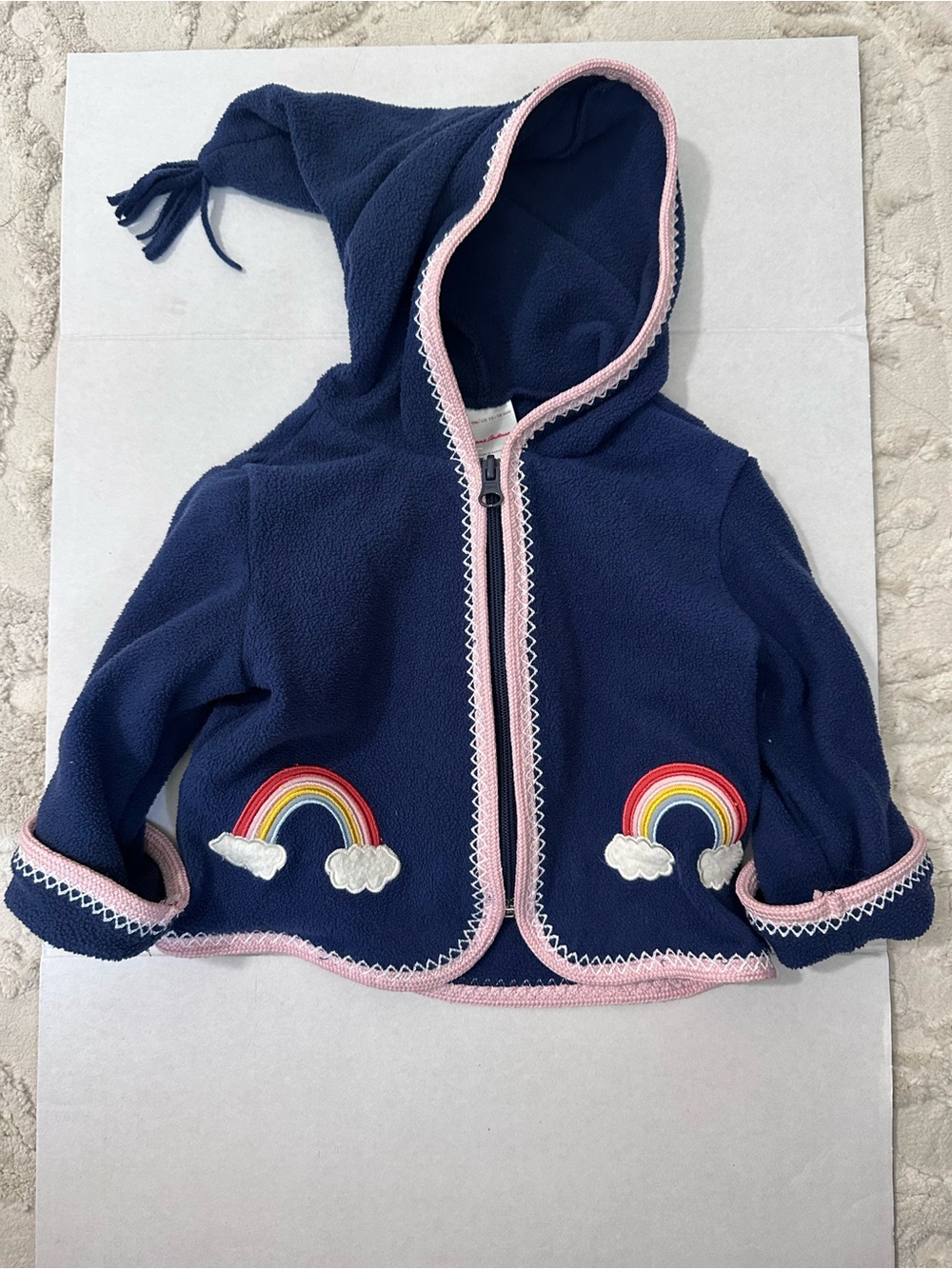 HANNA ANDERSSON Rainbow Fleece Jacket 12-18 Months